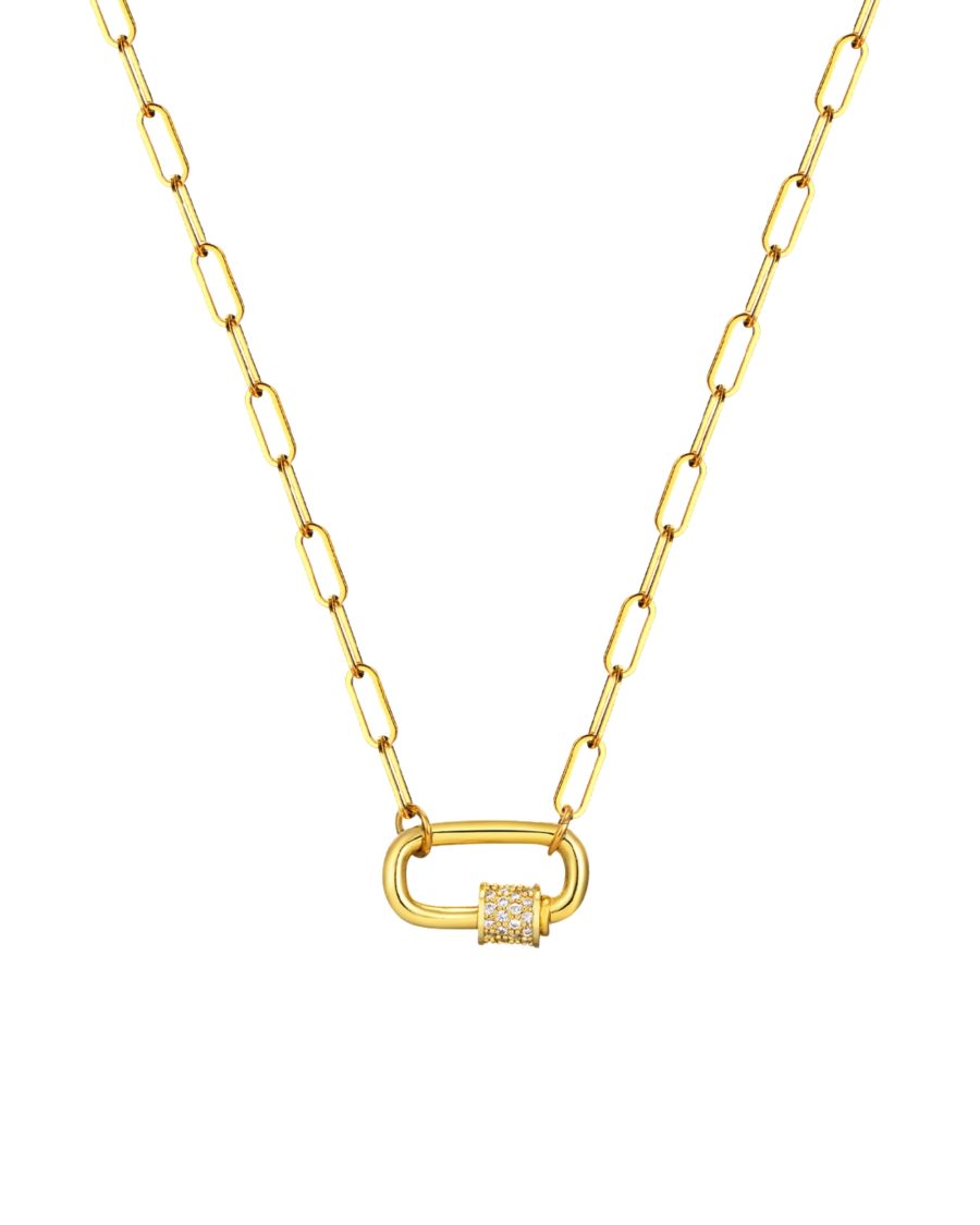 Gold Link Paperclip Necklace