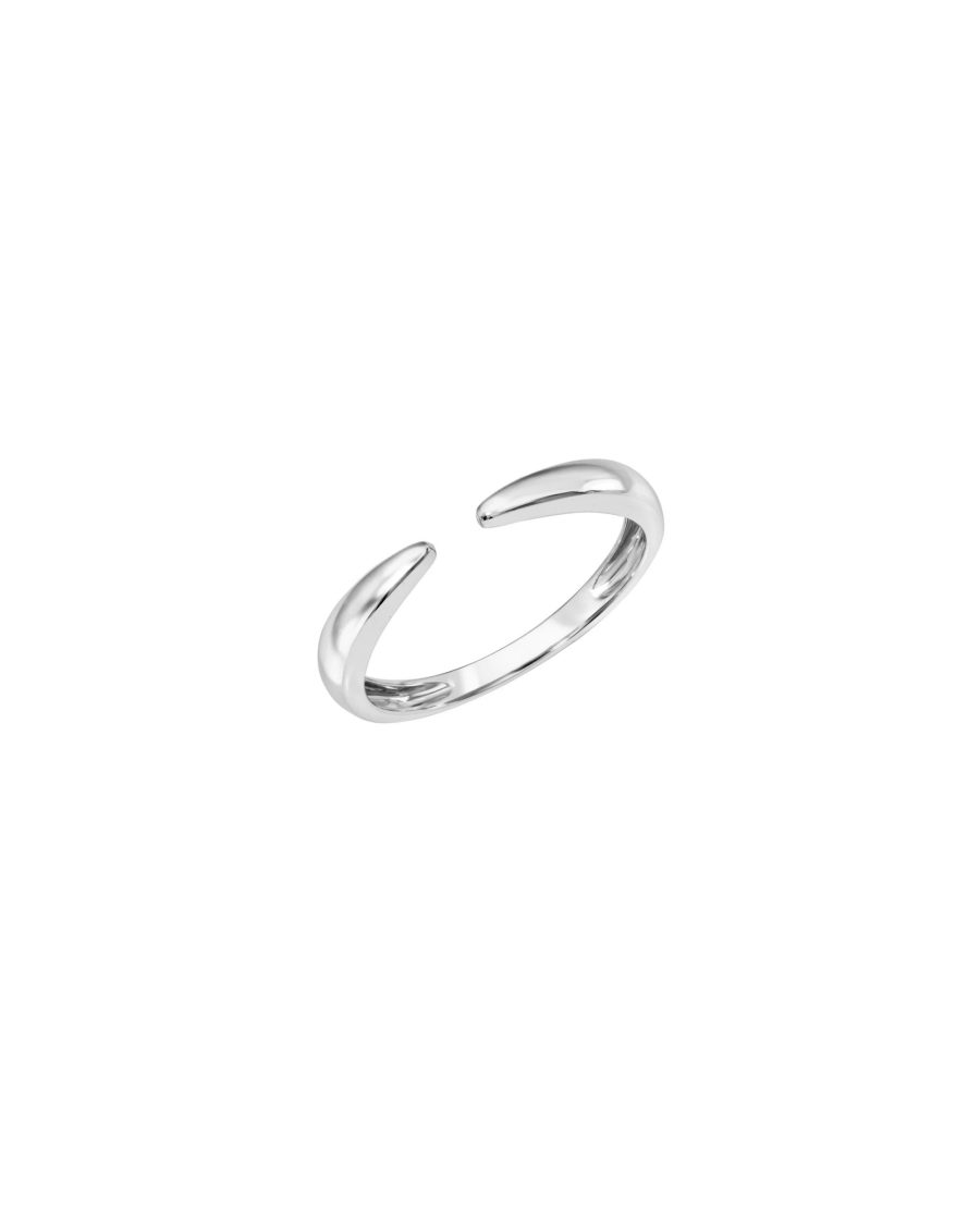 Apex White Open Band Ring